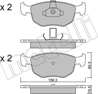 Metelli 22-0656-0 - Komplet Pločica, disk-kočnica www.molydon.hr