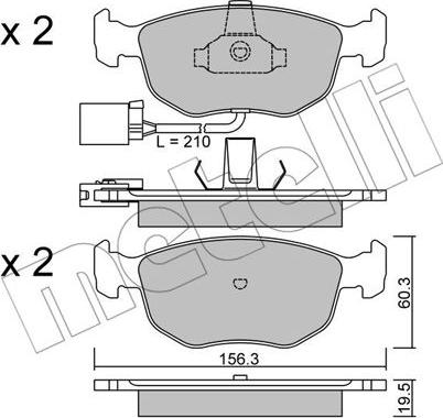 Metelli 22-0656-1 - Komplet Pločica, disk-kočnica www.molydon.hr