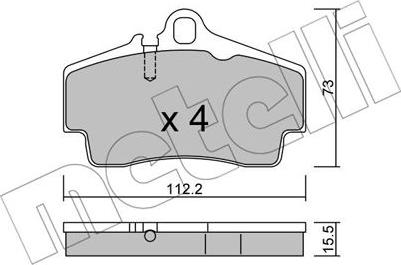 Metelli 22-0658-0 - Komplet Pločica, disk-kočnica www.molydon.hr