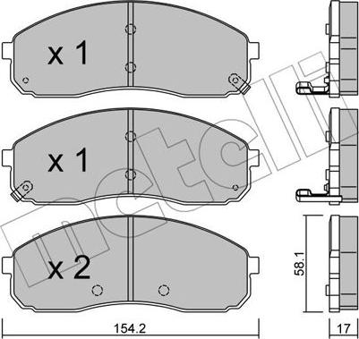 Metelli 22-0631-0 - Komplet Pločica, disk-kočnica www.molydon.hr