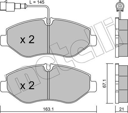 Metelli 22-0671-4 - Komplet Pločica, disk-kočnica www.molydon.hr