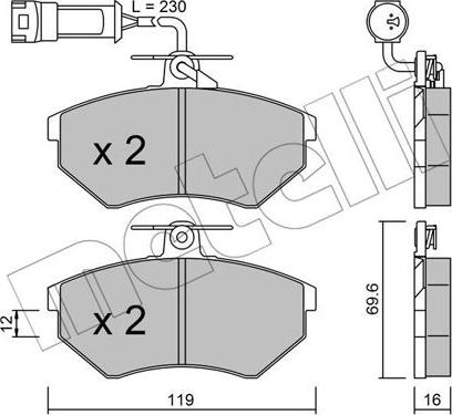 Metelli 22-0050-4 - Komplet Pločica, disk-kočnica www.molydon.hr