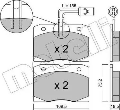 Metelli 22-0051-0 - Komplet Pločica, disk-kočnica www.molydon.hr