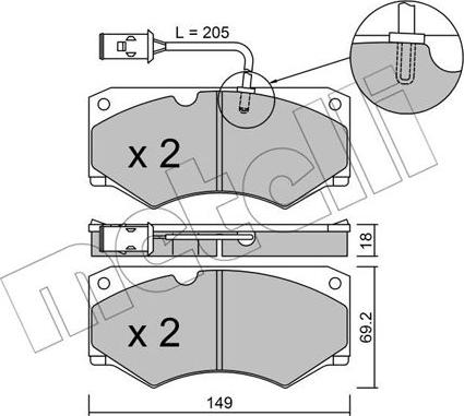 Metelli 22-0014-3 - Komplet Pločica, disk-kočnica www.molydon.hr