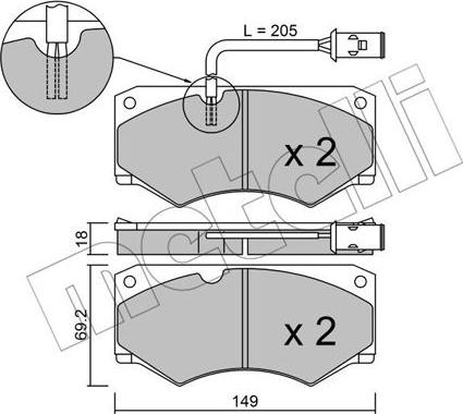 Metelli 22-0014-2 - Komplet Pločica, disk-kočnica www.molydon.hr