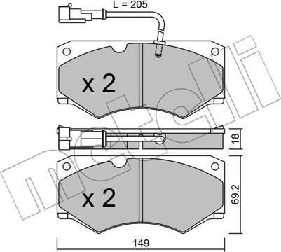 Metelli 22-0014-7 - Komplet Pločica, disk-kočnica www.molydon.hr