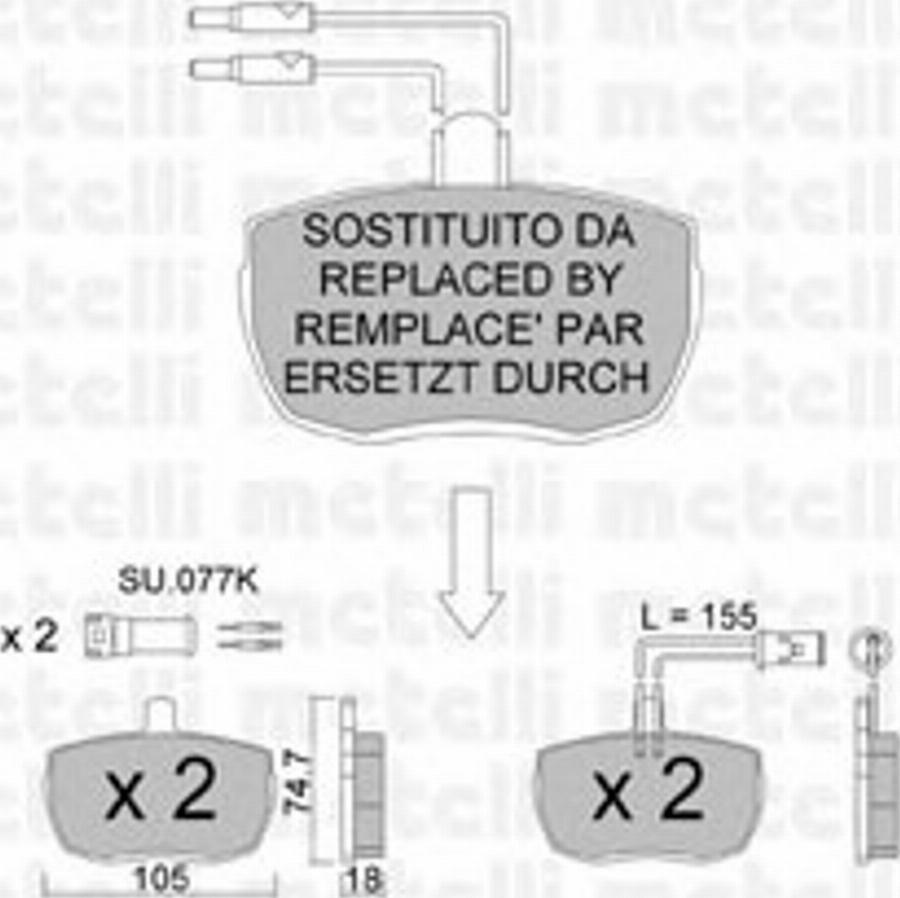 Metelli 2200164 - Komplet Pločica, disk-kočnica www.molydon.hr