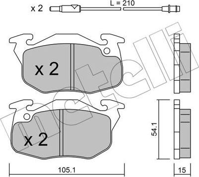 Metelli 22-0037-3 - Komplet Pločica, disk-kočnica www.molydon.hr