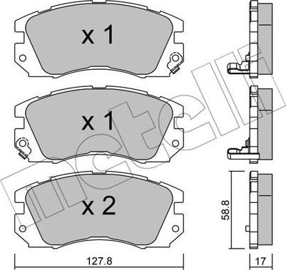 Metelli 22-0140-0 - Komplet Pločica, disk-kočnica www.molydon.hr