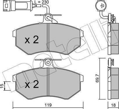 Metelli 22-0148-4 - Komplet Pločica, disk-kočnica www.molydon.hr