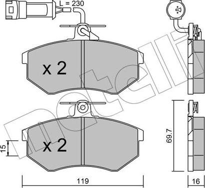 Metelli 22-0148-3 - Komplet Pločica, disk-kočnica www.molydon.hr