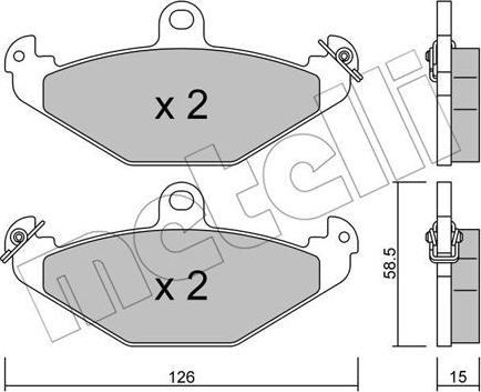 Metelli 22-0165-0 - Komplet Pločica, disk-kočnica www.molydon.hr