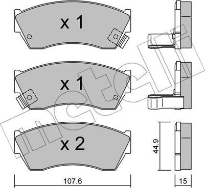 Metelli 22-0168-0 - Komplet Pločica, disk-kočnica www.molydon.hr