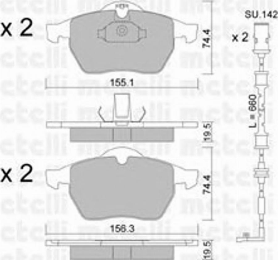 Metelli 22-0118-3K - Komplet Pločica, disk-kočnica www.molydon.hr