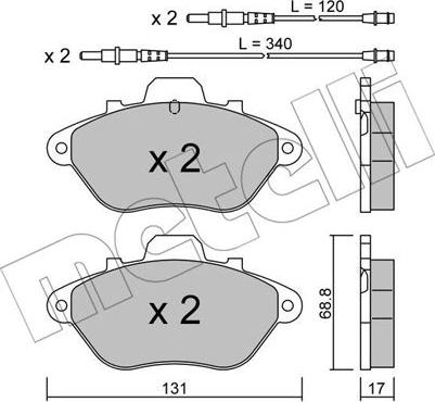 Metelli 22-0185-1 - Komplet Pločica, disk-kočnica www.molydon.hr