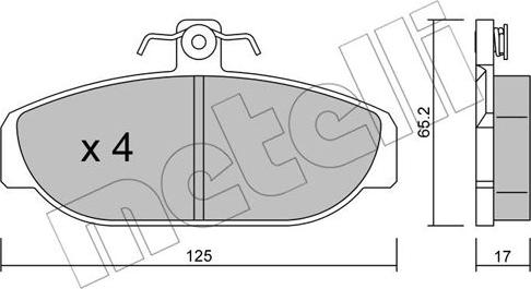 Metelli 22-0183-0 - Komplet Pločica, disk-kočnica www.molydon.hr