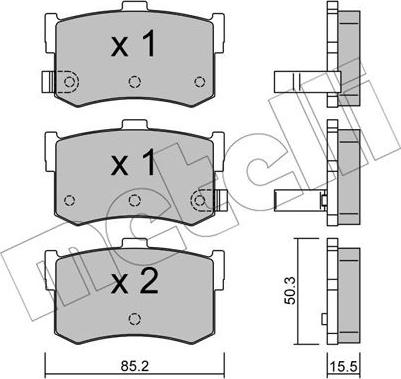 Metelli 22-0187-0 - Komplet Pločica, disk-kočnica www.molydon.hr