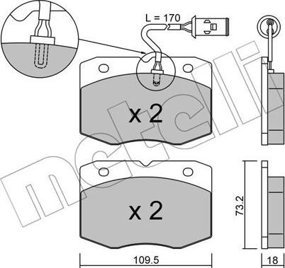 Metelli 22-0139-0 - Komplet Pločica, disk-kočnica www.molydon.hr