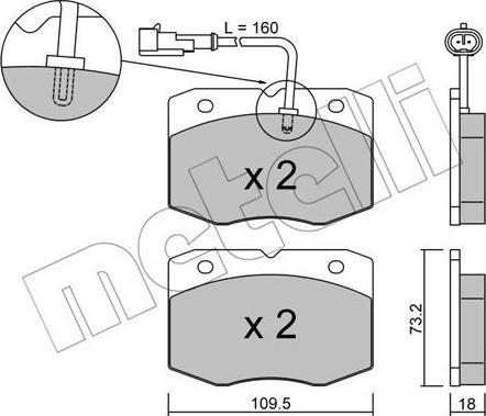 Metelli 22-0139-1 - Komplet Pločica, disk-kočnica www.molydon.hr