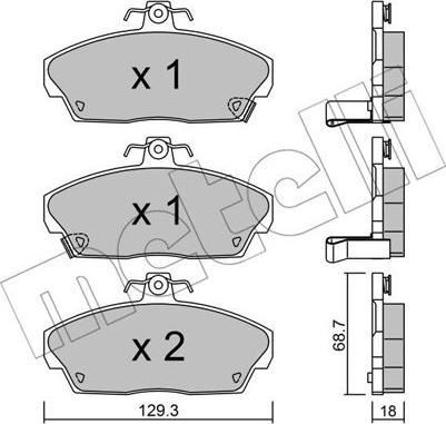 Metelli 22-0174-0 - Komplet Pločica, disk-kočnica www.molydon.hr