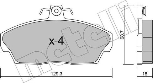 Metelli 22-0174-1 - Komplet Pločica, disk-kočnica www.molydon.hr