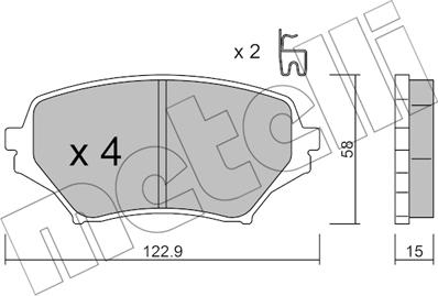 Metelli 22-0870-0 - Komplet Pločica, disk-kočnica www.molydon.hr