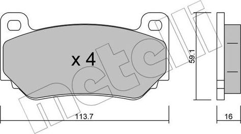 Metelli 22-0391-0 - Komplet Pločica, disk-kočnica www.molydon.hr