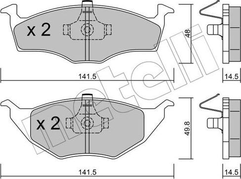 Metelli 22-0345-0 - Komplet Pločica, disk-kočnica www.molydon.hr