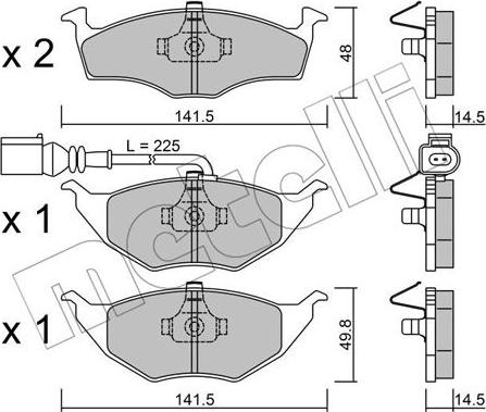 Metelli 22-0345-1 - Komplet Pločica, disk-kočnica www.molydon.hr