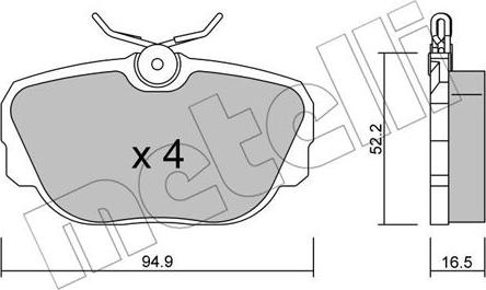 Metelli 22-0351-0 - Komplet Pločica, disk-kočnica www.molydon.hr