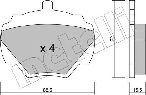 Metelli 22-0353-0 - Komplet Pločica, disk-kočnica www.molydon.hr