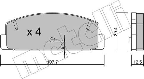 Metelli 22-0302-2 - Komplet Pločica, disk-kočnica www.molydon.hr