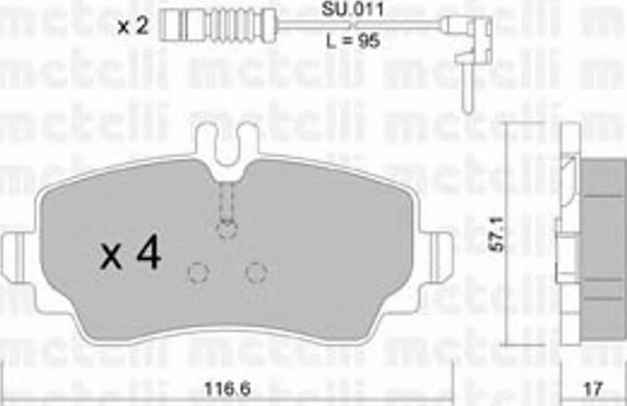 Metelli 22-0310-0K - Komplet Pločica, disk-kočnica www.molydon.hr