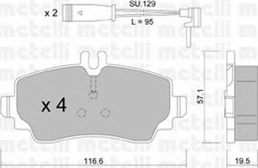 Metelli 2203101K - Komplet Pločica, disk-kočnica www.molydon.hr