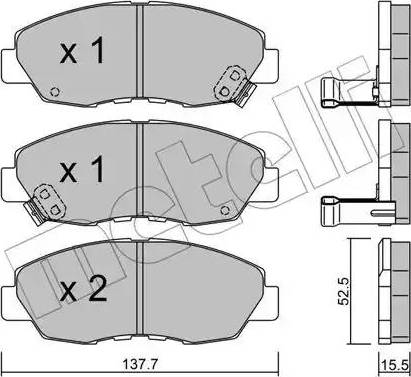 Metelli 22-0384-1 - Komplet Pločica, disk-kočnica www.molydon.hr