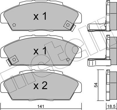 Metelli 22-0385-0 - Komplet Pločica, disk-kočnica www.molydon.hr