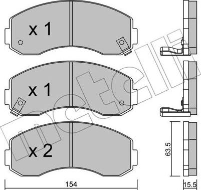 Metelli 22-0377-0 - Komplet Pločica, disk-kočnica www.molydon.hr