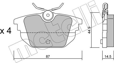 Metelli 22-0299-0 - Komplet Pločica, disk-kočnica www.molydon.hr