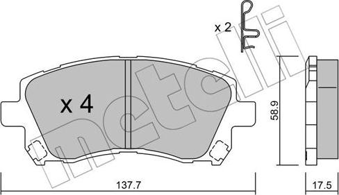 Metelli 22-0296-0 - Komplet Pločica, disk-kočnica www.molydon.hr