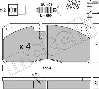 Metelli 22-0269-3K - Komplet Pločica, disk-kočnica www.molydon.hr