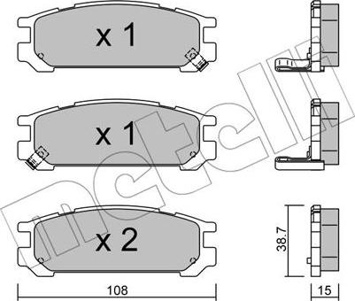 Metelli 22-0204-0 - Komplet Pločica, disk-kočnica www.molydon.hr