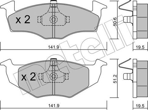 Metelli 22-0206-1 - Komplet Pločica, disk-kočnica www.molydon.hr