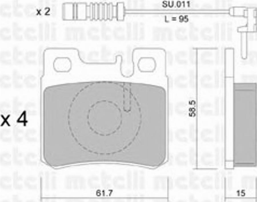 Metelli 22-0203-0K - Komplet Pločica, disk-kočnica www.molydon.hr