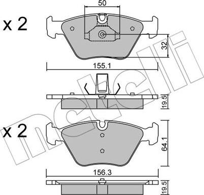 Metelli 22-0207-5 - Komplet Pločica, disk-kočnica www.molydon.hr