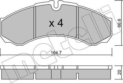 Metelli 22-0212-6 - Komplet Pločica, disk-kočnica www.molydon.hr