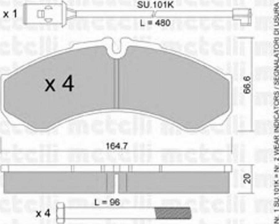 Metelli 22-0212-2K - Komplet Pločica, disk-kočnica www.molydon.hr