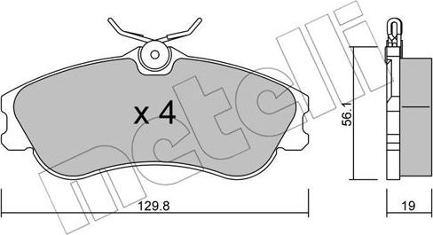 Metelli 22-0217-1 - Komplet Pločica, disk-kočnica www.molydon.hr