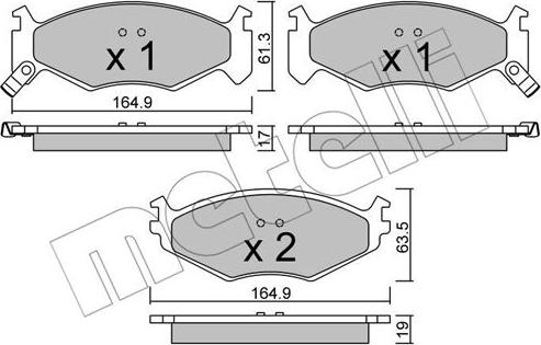 Metelli 22-0289-0 - Komplet Pločica, disk-kočnica www.molydon.hr