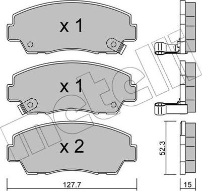 Metelli 22-0283-0 - Komplet Pločica, disk-kočnica www.molydon.hr