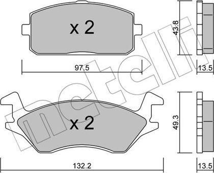 Metelli 22-0234-0 - Komplet Pločica, disk-kočnica www.molydon.hr